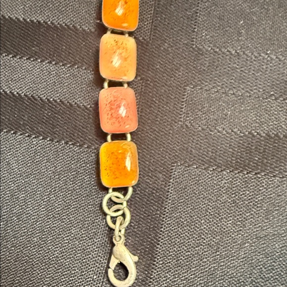 Skalli Paris Vintage Elegant Peach Sterling Silver Bracelet. - Picture 2 of 5